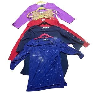 Susan Graver Lot of 5 Tops Size XS Blouse Lustra Liquid Knit Tank Vibrant NEW
